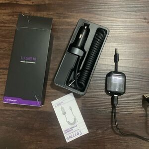 Lisen Car Charger with USB Cable with BLUETOOTH ASSEMBLER included